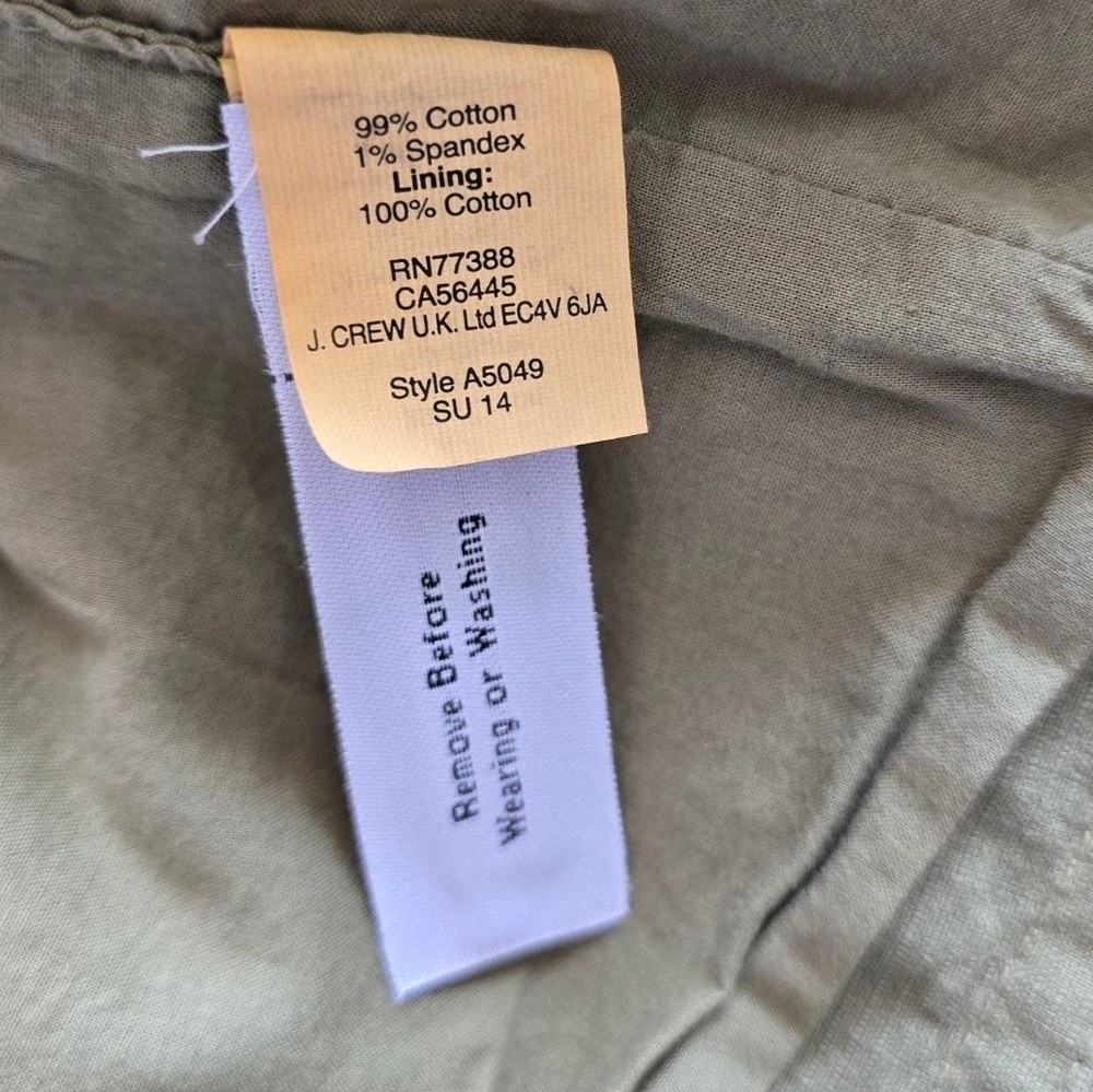 🔥Madewell Green Modern Safari Utility Vest, Asymmetrical Zip A5049, Size S - Picture 9 of 10